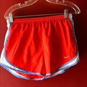 Nike Red and White Athletic Shorts Lightweight Design